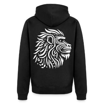 Mandrill tribal - Veste à capuche bio Premium Unisexe - noir - Dos - Nico (187cm)