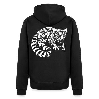 Kinkajou tribal - Veste à capuche bio Premium Unisexe - noir - Dos - Nico (187cm)