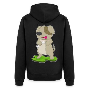 Os de chien - Veste à capuche bio Premium Unisexe - noir - Dos - Nico (187cm)