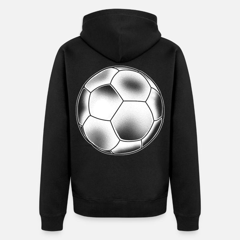 Graphisme de handball - Veste à capuche bio Premium Unisexe - noir