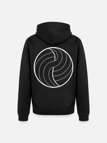 Volleyball Line Art - Unisex Premium Organic Zip Hoodie - black