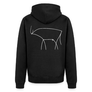 Taureau - Veste à capuche bio Premium Unisexe - noir - Dos - Nico (187cm)