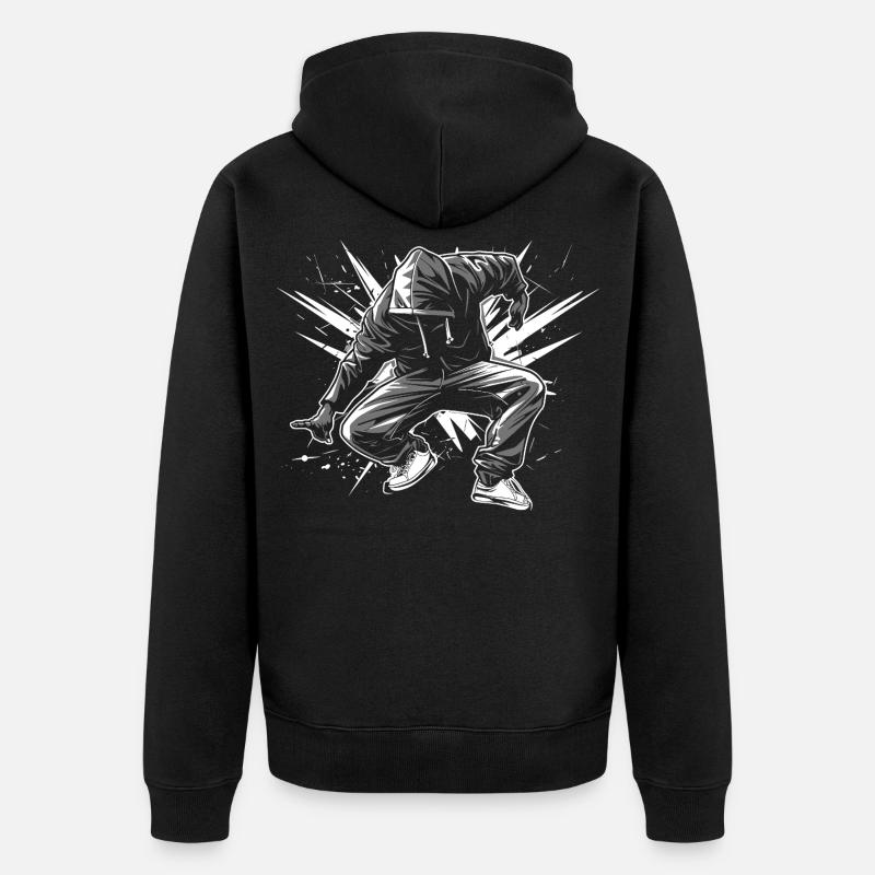 Breakdancers - Veste à capuche bio Premium Unisexe - noir