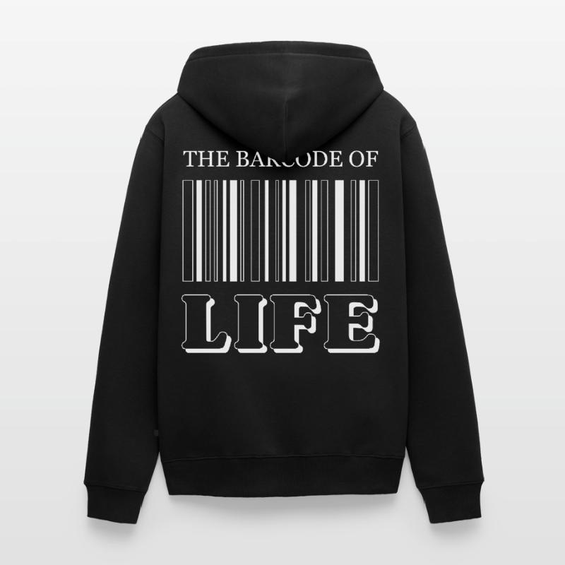 Le code-barres de la vie / Der Strichcode des Lebens Veste à capuche bio Premium Unisexe