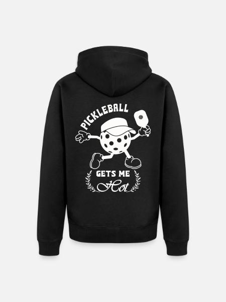 Pickleball gets me hot - Unisex Premium Organic Zip Hoodie - black