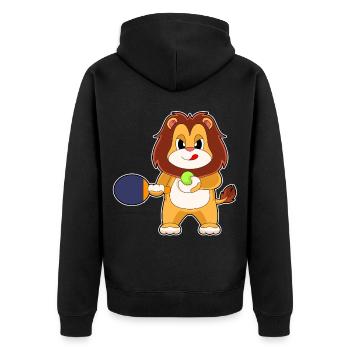 Lion Tennis de table Raquette de tennis de table - Veste à capuche bio Premium Unisexe - noir - Dos - Nico (187cm)