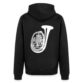 Dessin de tuba - Veste à capuche bio Premium Unisexe - noir - Dos - Nico (187cm)