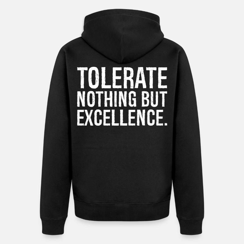 ne tolérer que l’excellence - Veste à capuche bio Premium Unisexe - noir