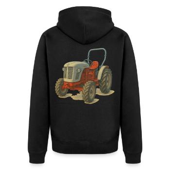 Holland Tracteur - Veste à capuche bio Premium Unisexe - noir - Dos - Nico (187cm)