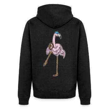 Flamingo Baseball Gant de baseball - Veste à capuche bio Premium Unisexe - noir - Dos - Nico (187cm)