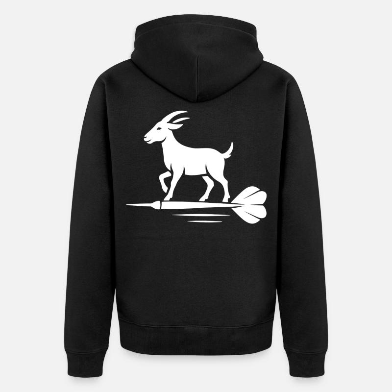 Bock auf Dart - Unisex Premium Bio Zip Hoodie - Schwarz