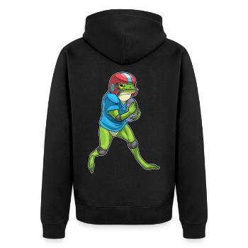Football américain de Pâques Frog - Veste à capuche bio Premium Unisexe - noir - Dos - Nico (187cm)