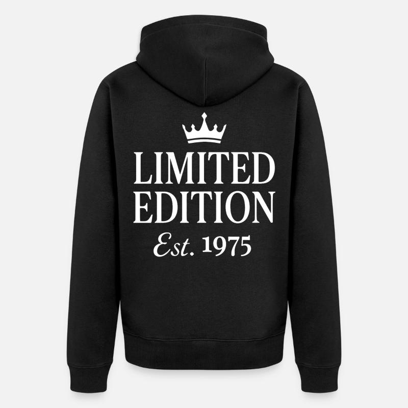 Édition limitée Est. 1975 - Veste à capuche bio Premium Unisexe - noir