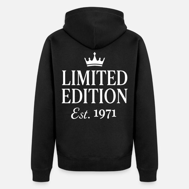 Édition limitée Est 1971 - Veste à capuche bio Premium Unisexe - noir