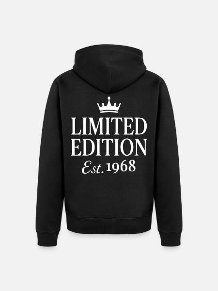 Limited Edition Est 1968 - Unisex Premium Bio Zip Hoodie - Schwarz