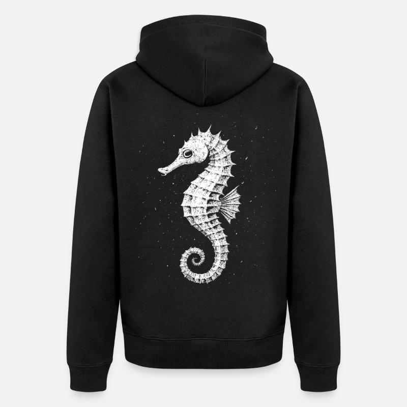 Hippocampe - Veste à capuche bio Premium Unisexe - noir