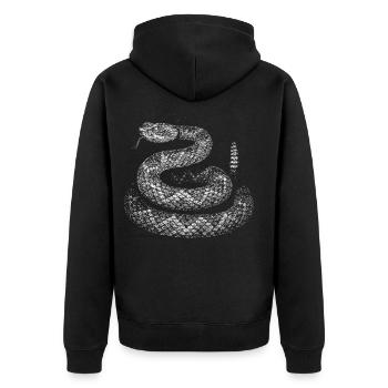 Snake - Unisex Premium Organic Zip Hoodie - black - Back - Nico (187cm)