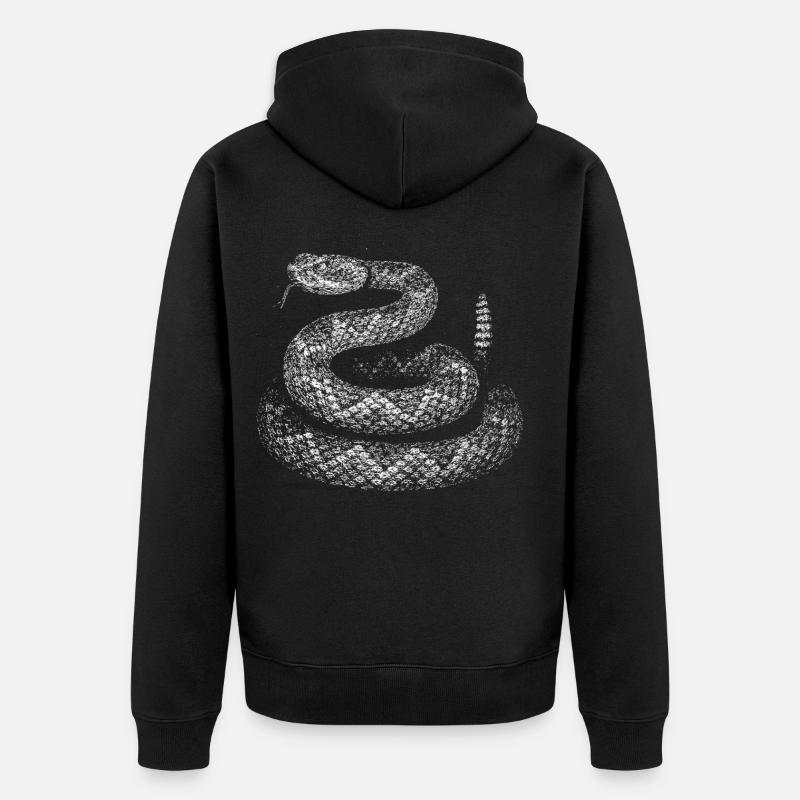 Snake - Unisex Premium Organic Zip Hoodie - black
