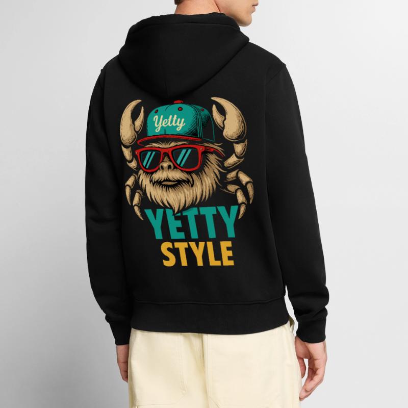 Graphisme Yeti Style Yetty Veste à capuche bio Premium Unisexe