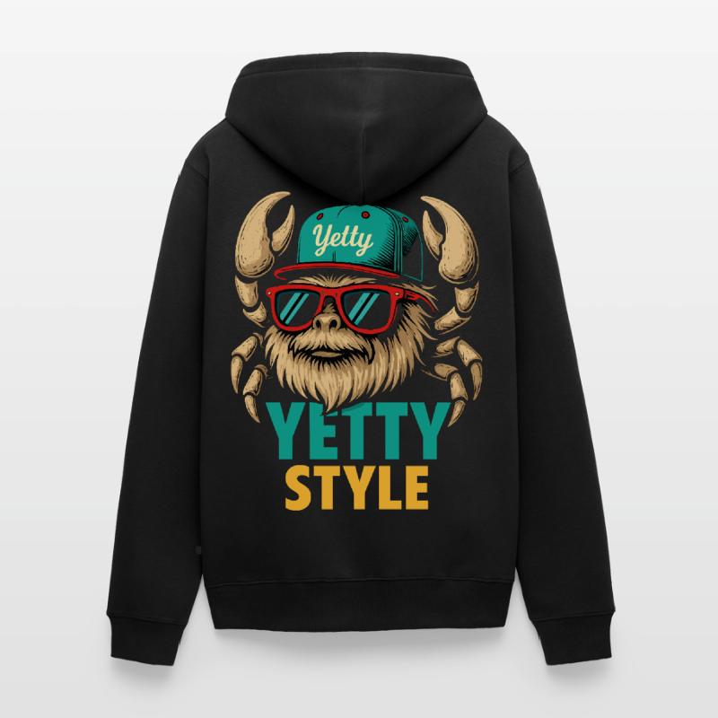 Graphisme Yeti Style Yetty Veste à capuche bio Premium Unisexe