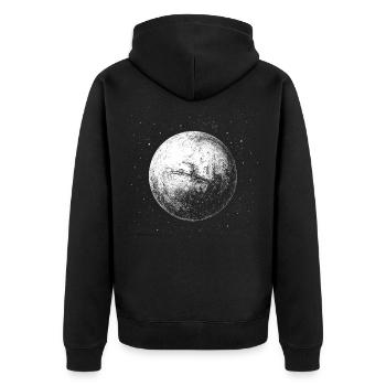 Aimant martien - Veste à capuche bio Premium Unisexe - noir - Dos - Nico (187cm)