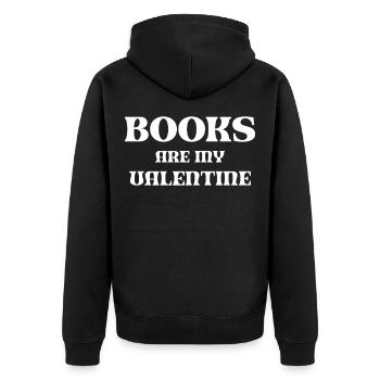 Les livres sont ma Saint-Valentin - Veste à capuche bio Premium Unisexe - noir - Dos - Nico (187cm)