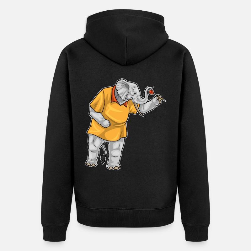 Fléchette éléphant Fléchette - Veste à capuche bio Premium Unisexe - noir