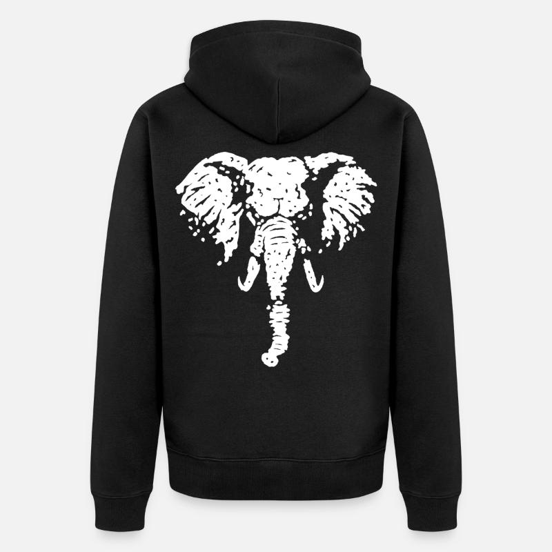 La force de l'éléphant - Veste à capuche bio Premium Unisexe - noir