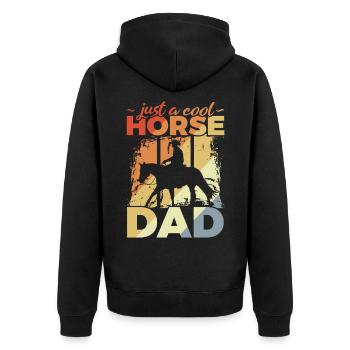 Cool Horse Dad - Veste à capuche bio Premium Unisexe - noir - Dos - Nico (187cm)