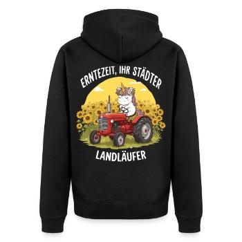 Harvest Time Landläufer - Veste à capuche bio Premium Unisexe - noir - Dos - Nico (187cm)