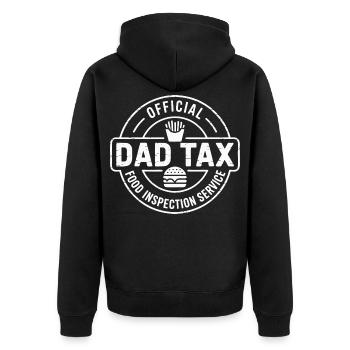 Official Dad Tax Funny Food Inspector Design - Veste à capuche bio Premium Unisexe - noir - Dos - Nico (187cm)