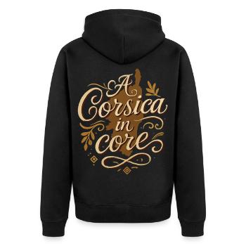 A Corsica In Core - Veste à capuche bio Premium Unisexe - noir - Dos - Nico (187cm)