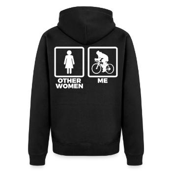 D’autres femmes et moi - Veste à capuche bio Premium Unisexe - noir - Dos - Nico (187cm)