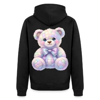 Coquette Ours Pailleté 🧸 - Veste à capuche bio Premium Unisexe - noir - Dos - Nico (187cm)