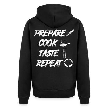 Citation de Koch - Veste à capuche bio Premium Unisexe - noir - Dos - Nico (187cm)