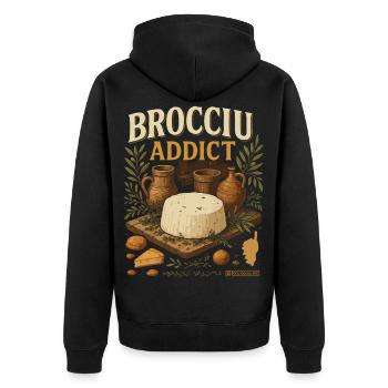 Brocciu Addict - Veste à capuche bio Premium Unisexe - noir - Dos - Nico (187cm)