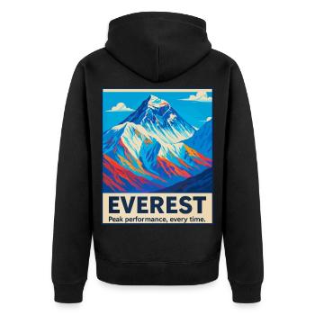 Everest – Performances de pointe - Veste à capuche bio Premium Unisexe - noir - Dos - Nico (187cm)