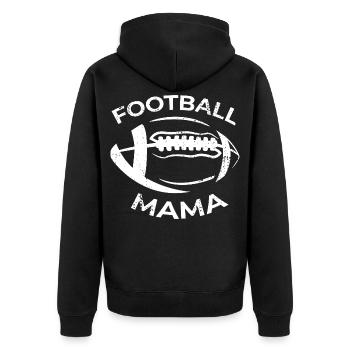 Maman de football américain - Veste à capuche bio Premium Unisexe - noir - Dos - Nico (187cm)