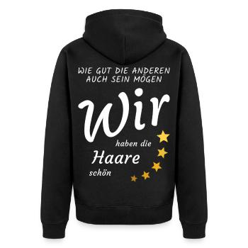 Aussi bons que soient les autres, les cheveux sont beaux - Veste à capuche bio Premium Unisexe - noir - Dos - Nico (187cm)