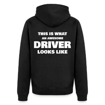 This Is What An Awesome Driver Looks Like - Unisex Premium Organic Zip Hoodie - black - Back - Nico (187cm)