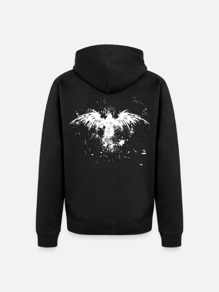Grunge Eagle Rise - Veste à capuche bio Premium Unisexe - noir