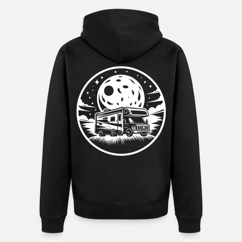 Camping-car Silhouette Camping Reis - Veste à capuche bio Premium Unisexe - noir