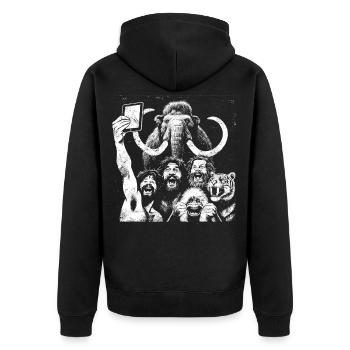Savage Lion Pride Art numérique - Veste à capuche bio Premium Unisexe - noir - Dos - Nico (187cm)