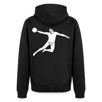 Lancer de puissance de water-polo - Veste à capuche bio Premium Unisexe - noir - Dos - Nico (187cm)