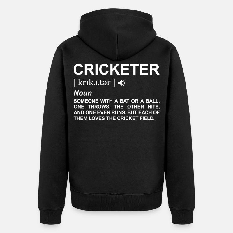 Signification du joueur de cricket - Veste à capuche bio Premium Unisexe - noir