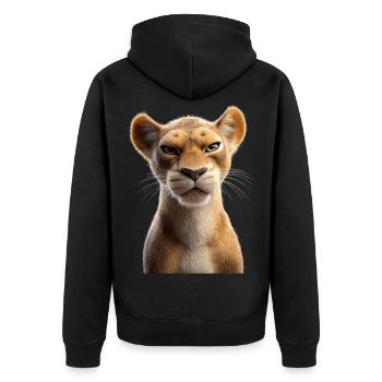 Lionne Lionne Maman Lionne Lionnes Maman Lions sauvages - Veste à capuche bio Premium Unisexe - noir - Dos - Nico (187cm)
