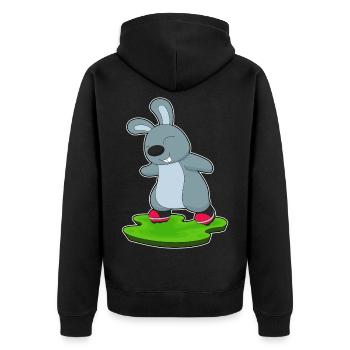 Hase Inline skating Inline skates - Unisex Premium Bio Zip Hoodie - Schwarz - Hinten - Nico (187cm)