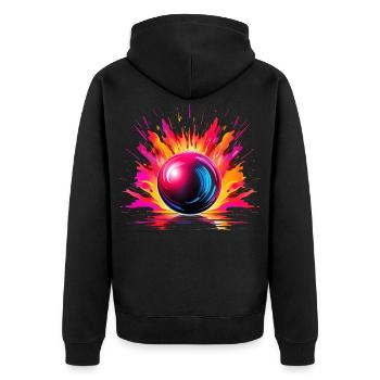 Bowling - Veste à capuche bio Premium Unisexe - noir - Dos - Nico (187cm)