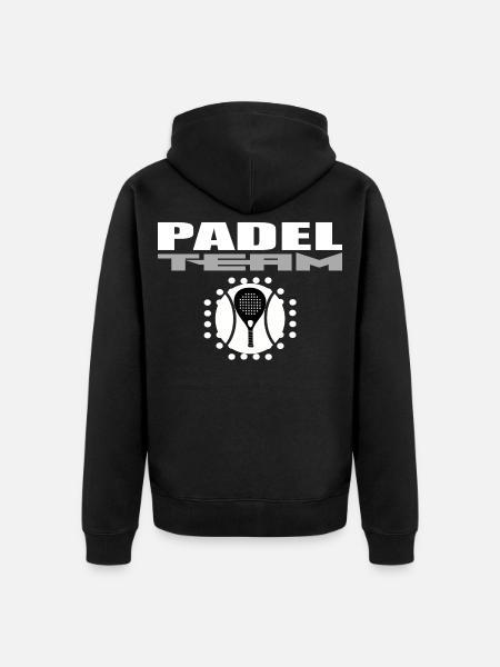 Padelschläger-Design mit modernem Stil - Unisex Premium Bio Zip Hoodie - Schwarz