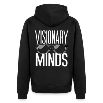 Visionary Minds Eyewear Inspiration - Unisex Premium Organic Zip Hoodie - black - Back - Nico (187cm)
